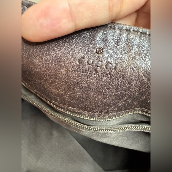 GUCCI GG Monogram Canvas Tote Bag Brown Vintage - Picture 12 of 12